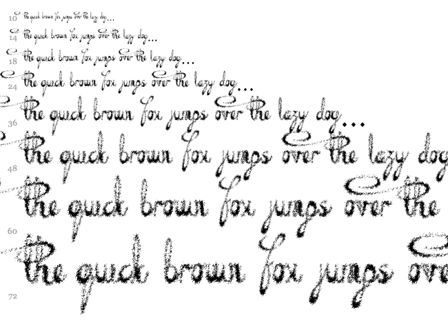 Decayed in Sixty Seconds font waterfall